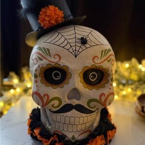 Bethany Lowe Day of The Dead Large Skull Lantern